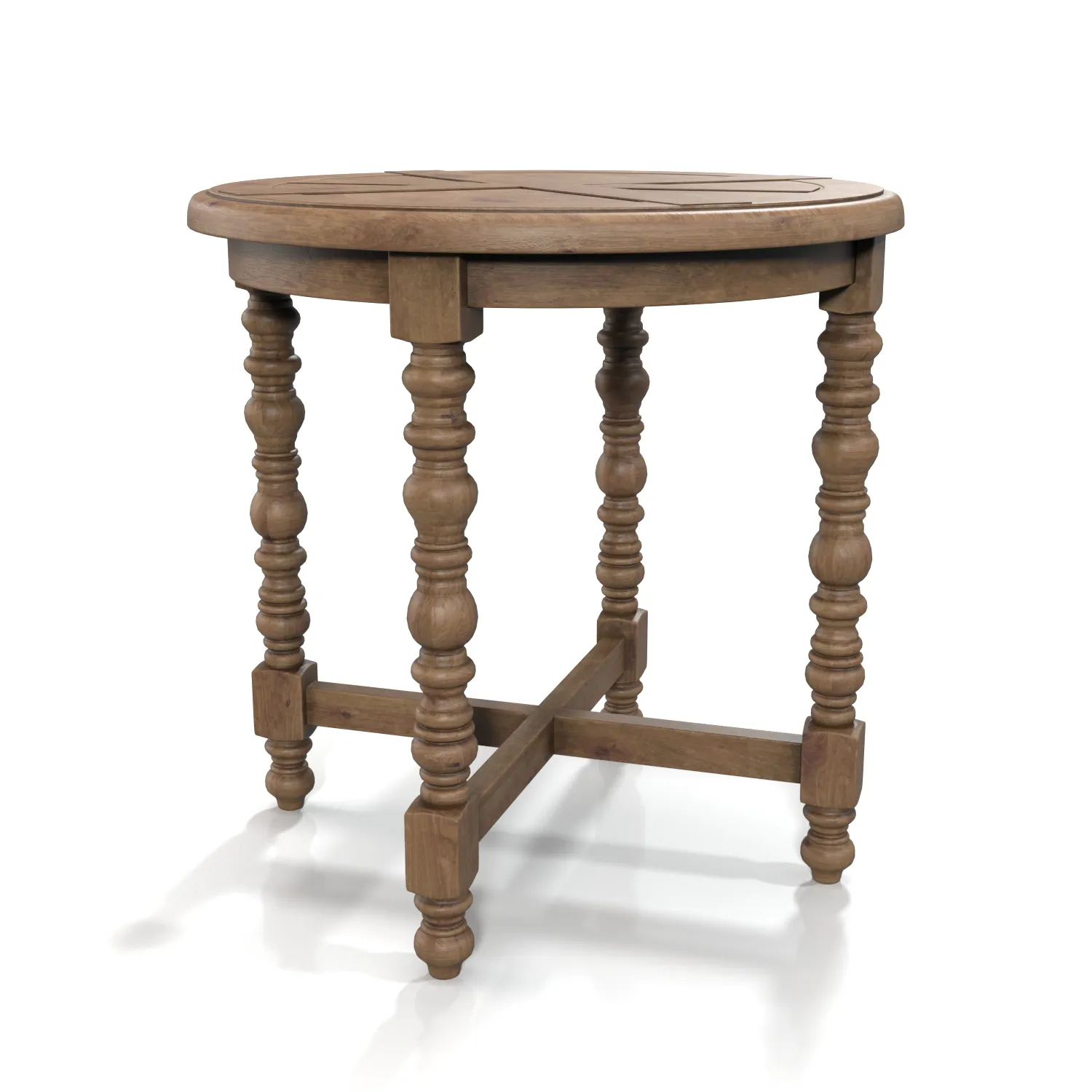 Spindle Side Table 3D Model_01